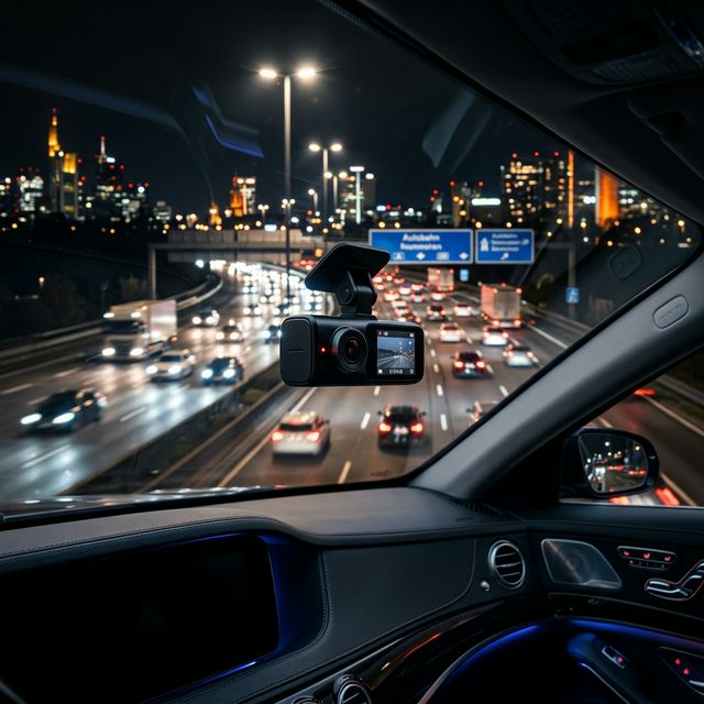 RadarDE Dashcam am Fahrzeug montiert